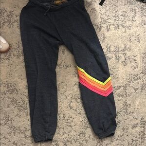Aviator nation joggers with stripes